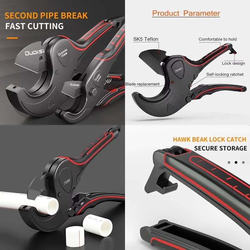 Pipe Cutter Ratchet - Pemotong Pipa 42mm-75mm Bahan Aluminium Alloy